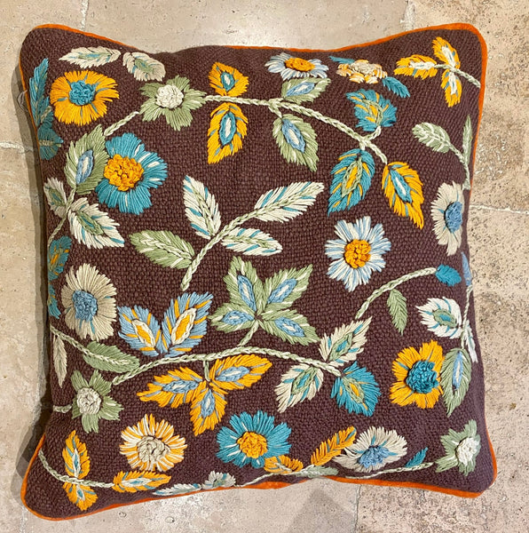 Coussins Brodés Orange
