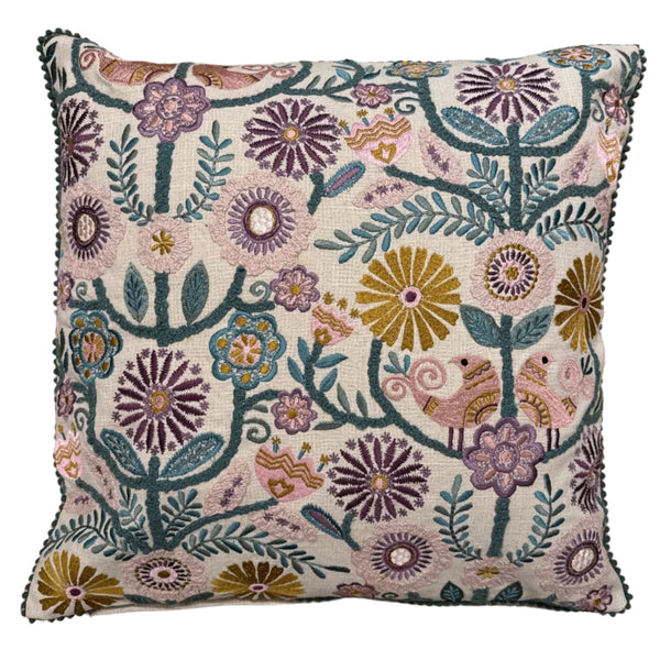 Coussins brodés Soleil