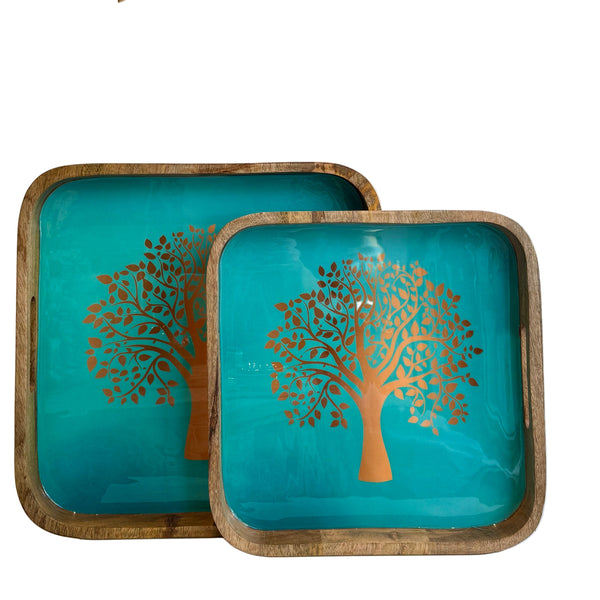 Plateaux rectangles bois Manguier