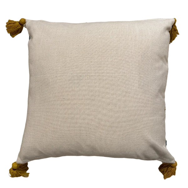 Coussins brodés feuilles