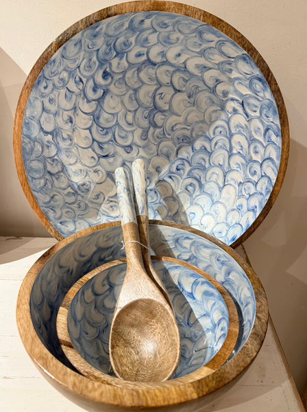 Bols/saladiers en bois (divers coloris)