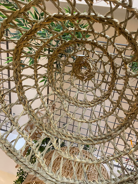 Suspension ronde paille