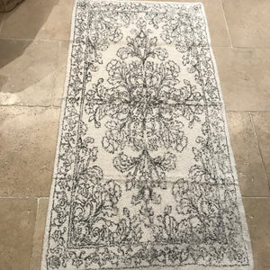 Tapis coton noir et blanc
