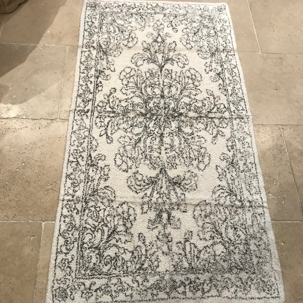 Tapis coton noir et blanc