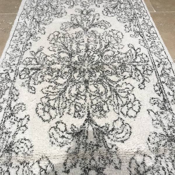 Tapis coton noir et blanc